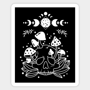 Aesthetic Halloween Skull Lover Moon Creepy Witchy Magnet